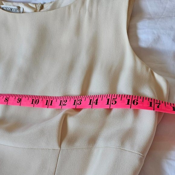 Windsmoor Pale Yellow Silk Sheath Sz 10 - Picture 11 of 15